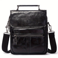 HUMERPAUL Leather Shoulder Bag Retro Top Layer Cowhide Crossbody Bag