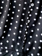  Polka Dot Print Button Up Shirt Dress