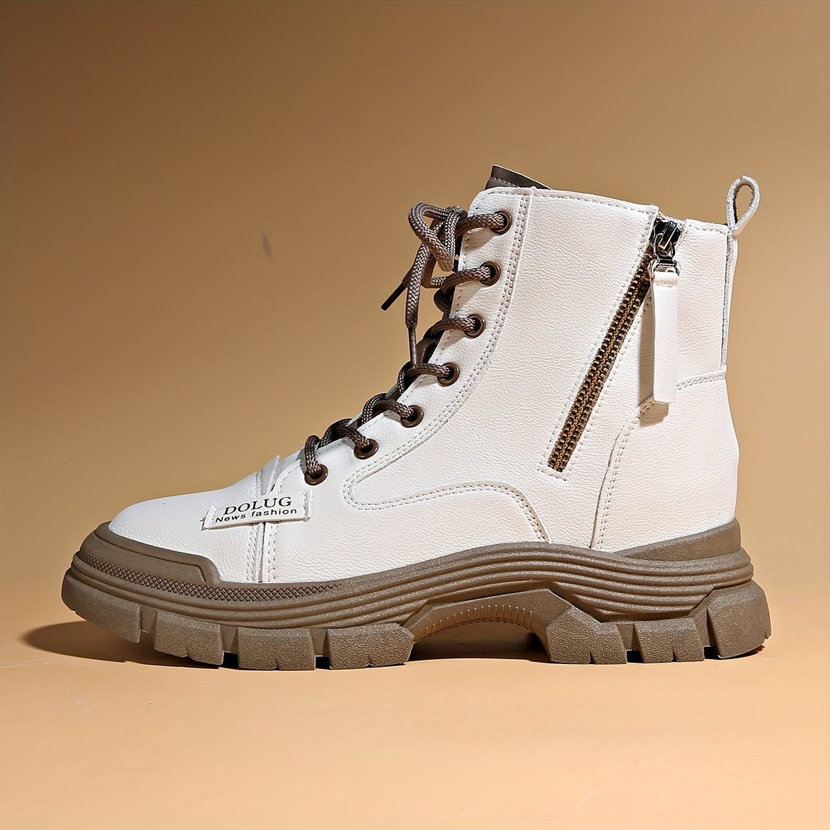 Women's Lace Up Outdoor Boots Thick Bottom Shoes