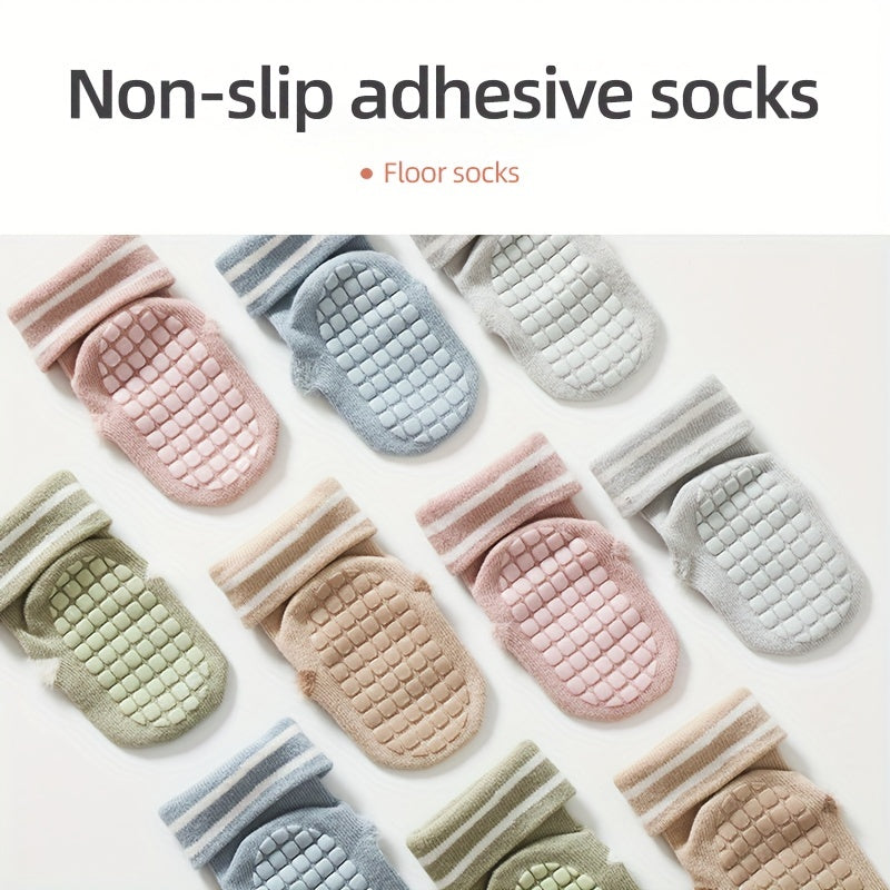 5 Pairs Kids Non-slip Floor Socks Toddler Cartoon Baby Socks