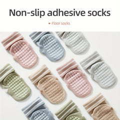 5 Pairs Kids Non-slip Floor Socks Toddler Cartoon Baby Socks