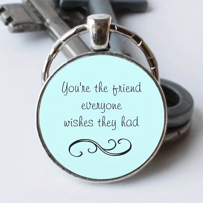 Retro Bag Keychain English Letter Buckle Accessories Necklace