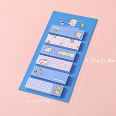120pcs Cartoon Sticky Notes Student Functional Classification Index Stickers