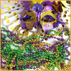 3pcs Multicolor Beaded Party Necklaces for Women & Men