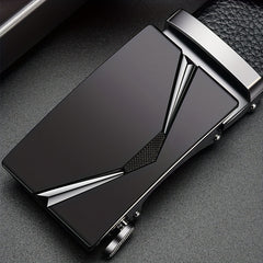 1pc Automatic Buckle Leather Belt Men