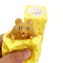 Creative Cheese Mouse Cup Pinch Squirrel Decompression Toy