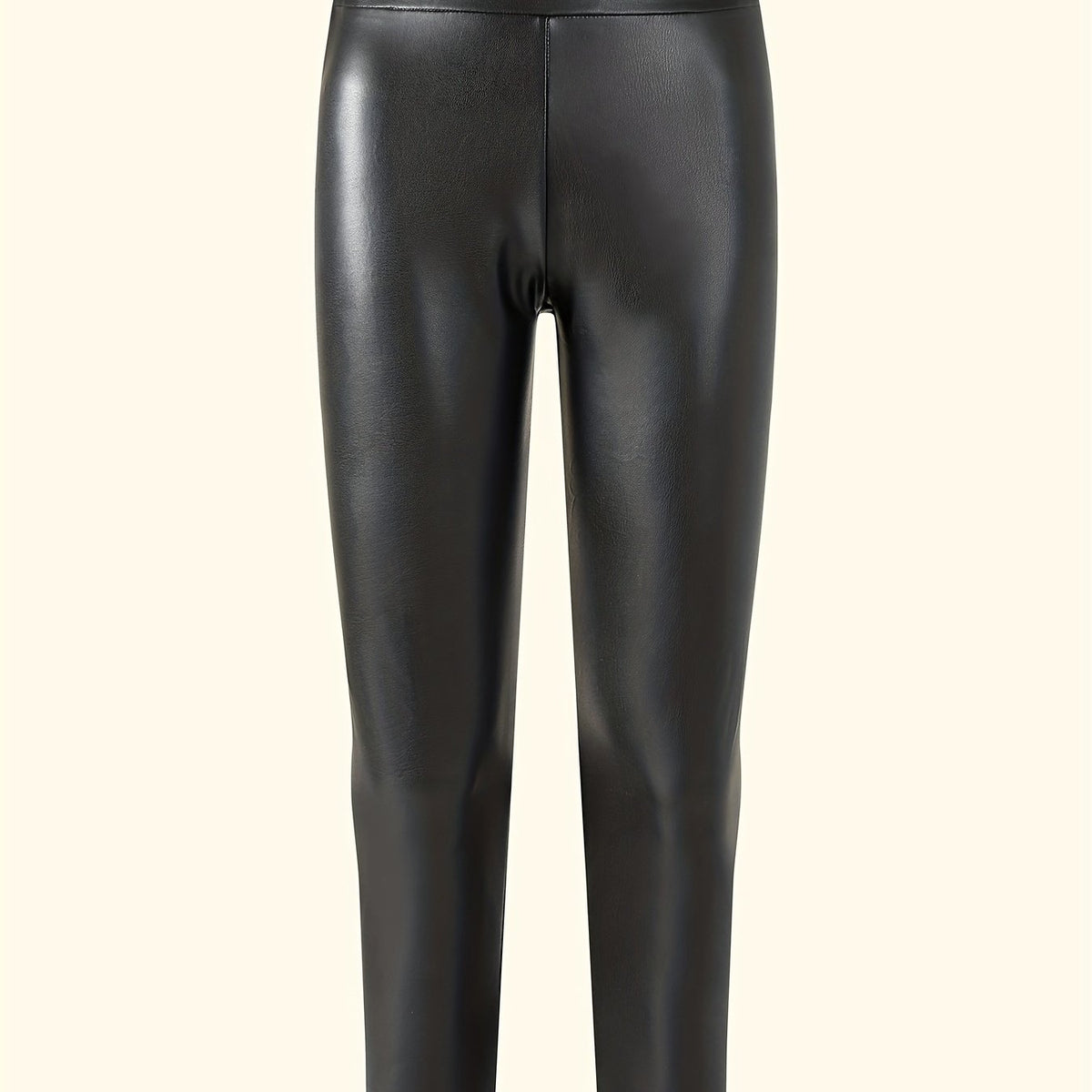 High Waist Slim PU Leather Pants
