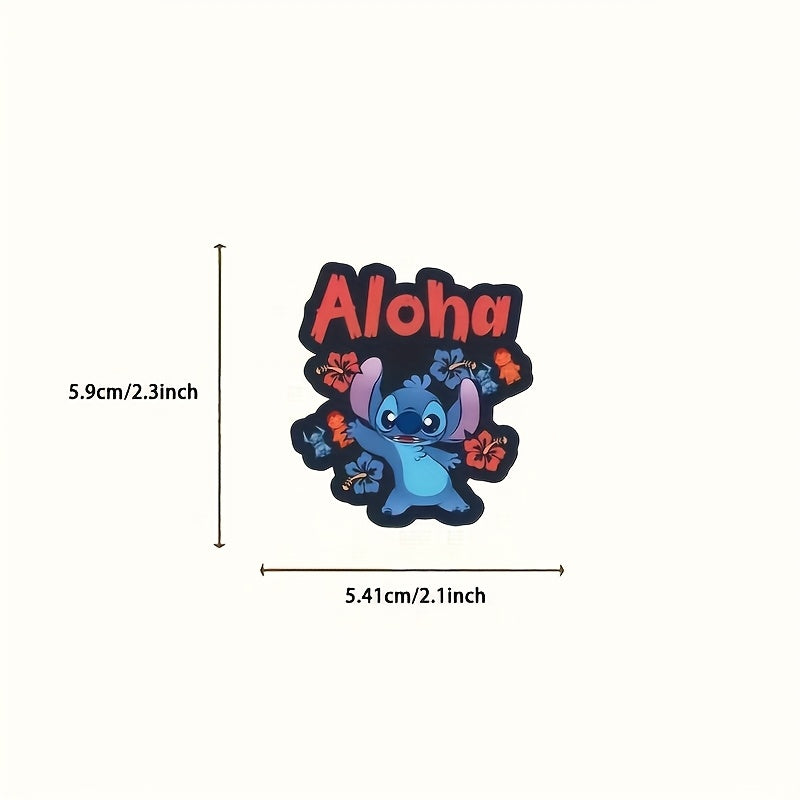 100pcs Stitch Stickers Waterproof Cartoon Decals Pink Designs Stitch Text