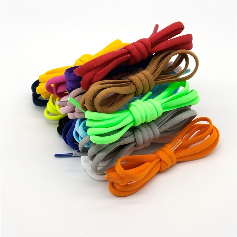 Elastic Laces Sneakers Round Shoelaces Without Ties Quick Shoelace