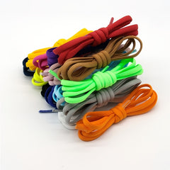 Elastic Laces Sneakers Round Shoelaces Without Ties Quick Shoelace
