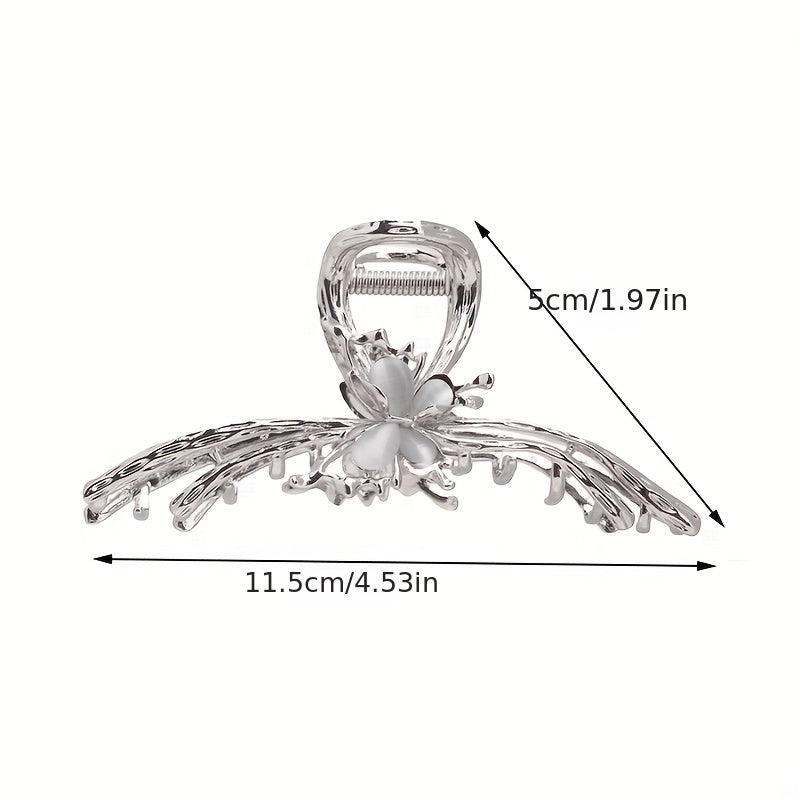 Opal Butterfly Hair Claw Back Head Clip Hair Accessory