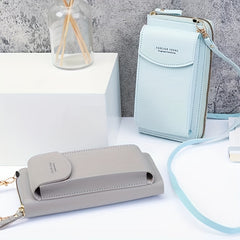 Women's Mini Crossbody Wallet Zip Clutch Purse