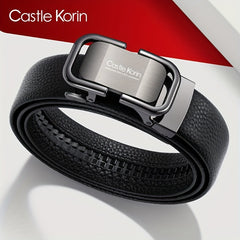 Men's Automatic Buckle Belt Business Casual Jeans