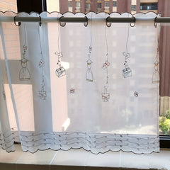 1pc Voile Curtains for Kitchen Bedroom and Home Decor Short Valances