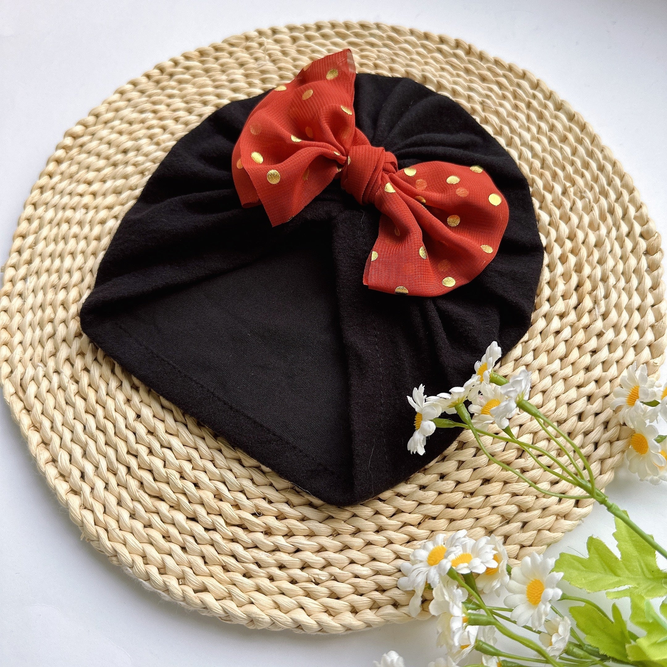 Baby Thin Headband Soft Bowtie Hat Newborns