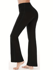 High Waist Butt Lifting Yoga Bootcut Pants with Pockets Activewear