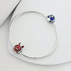 Platinum Lion Dance Mask Charm Bead Pendant DIY Jewelry