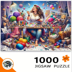 1000pcs Jigsaw Puzzle Dreamy Girl Vibrant Colors Frameless DIY Hobbyist Gift