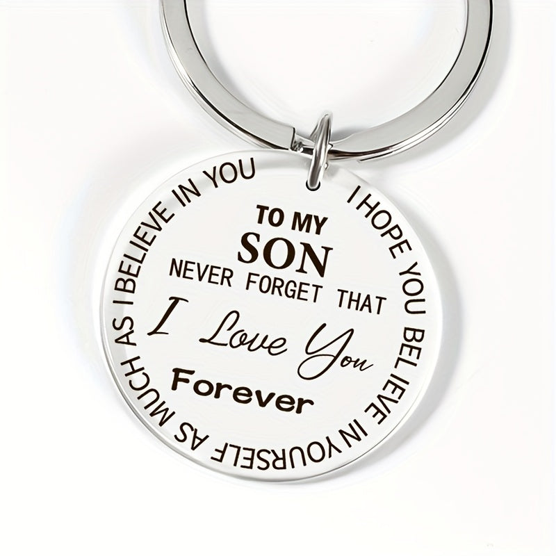 To My Son Never Forget I Love You Forever Acrylic Key Chain For Men