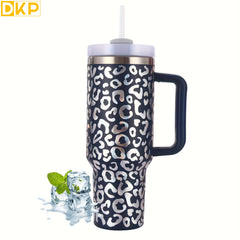 40oz Stainless Steel Insulated Tumbler w/ Handle & Straw Lid