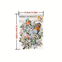 30pcs Flying Bird Forest PET Sticker Pack for Diary Decoration