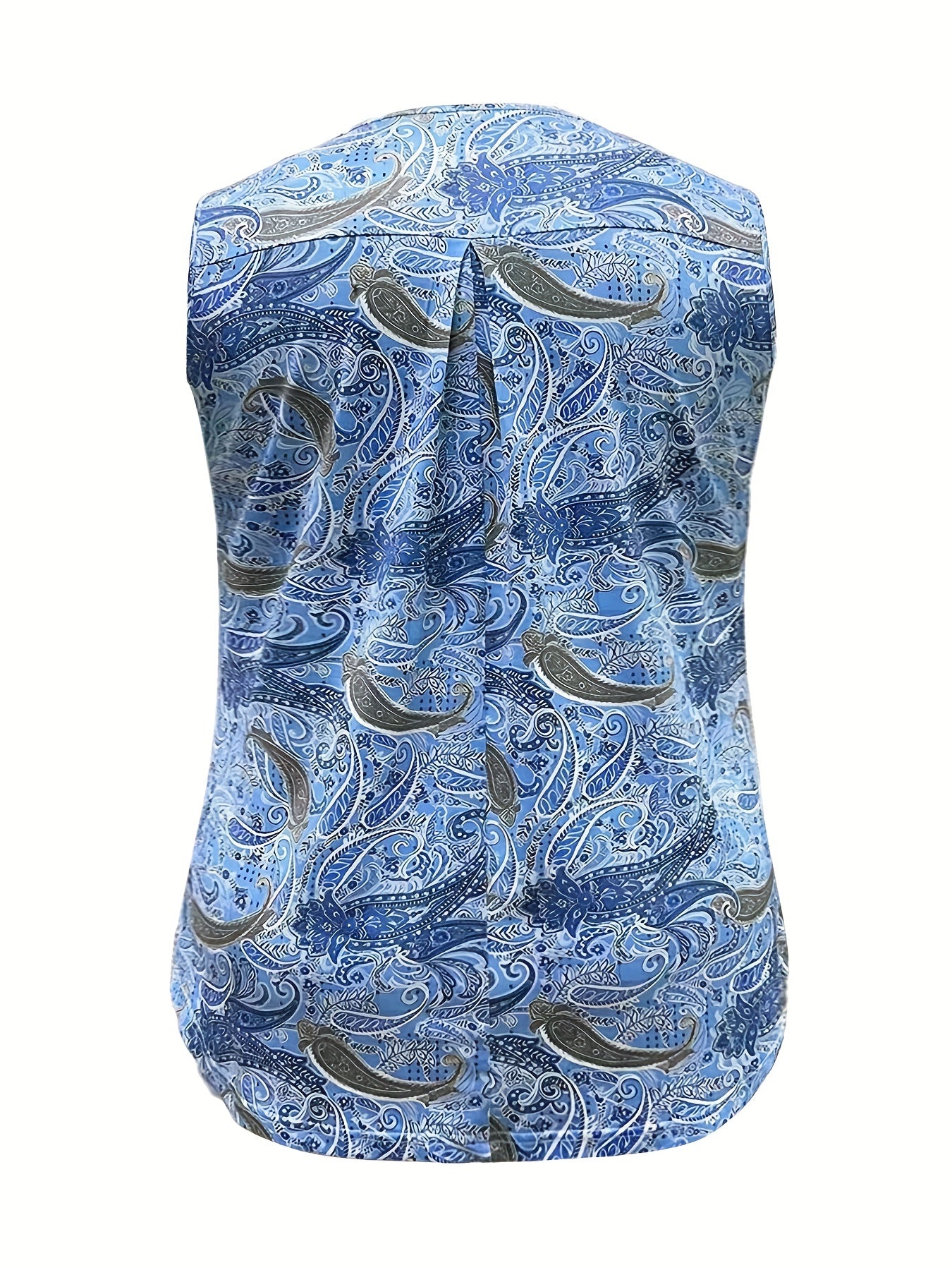  Paisley Print Square Neck Tank Top