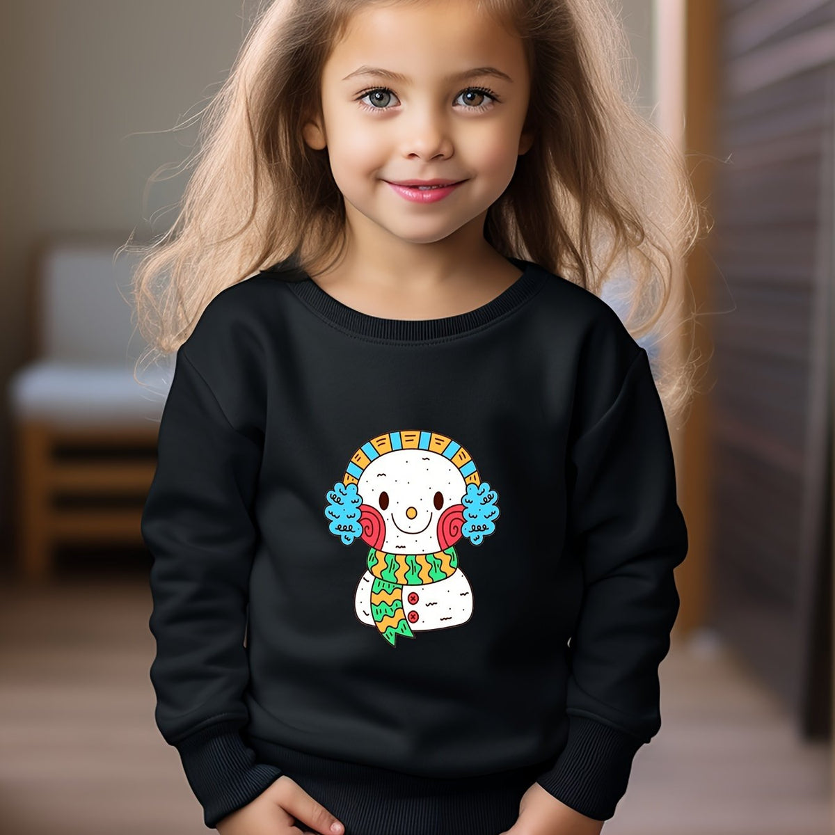 OERYUI Snowman Graphic Sweatshirt Comfy Pullover Kids Clothes