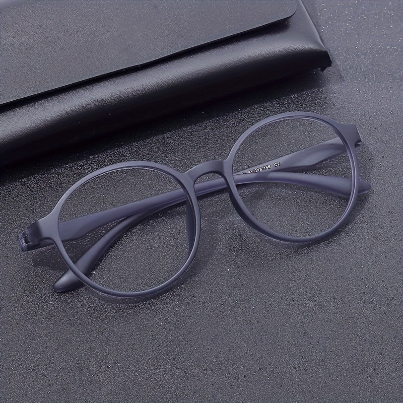 Men's Round Frame Reading Glasses Ultra Light Casual Eyeglasses