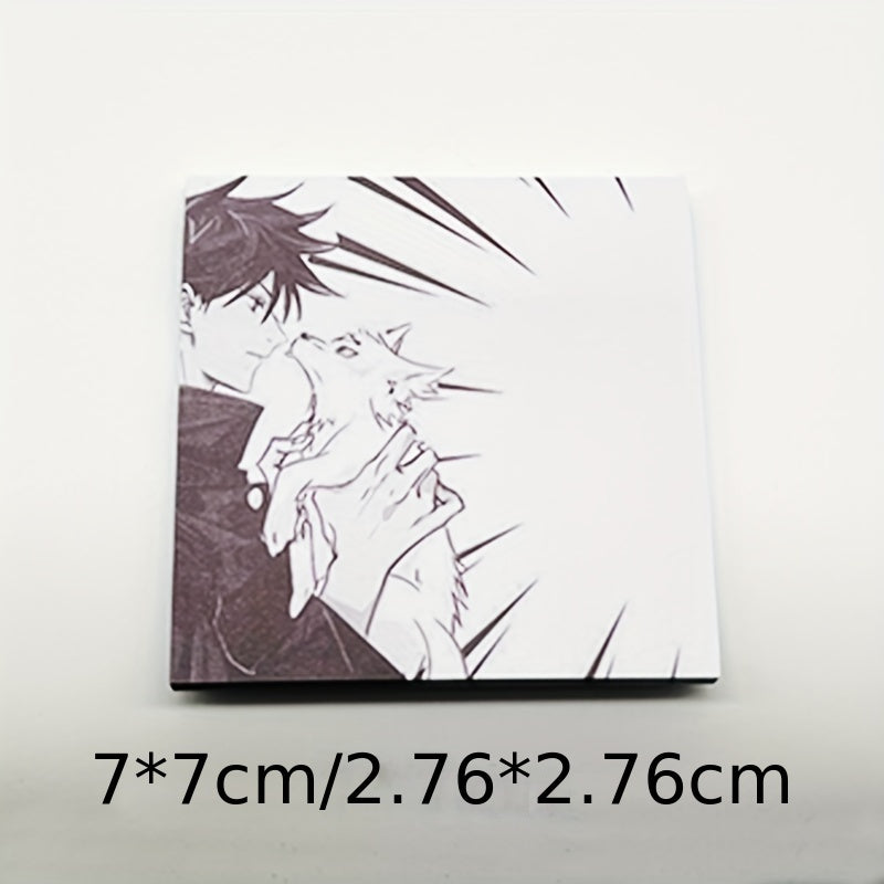 Anime Sticky Notes Memo Pads Cartoon Square Tearable N Times Sticky Message Pad