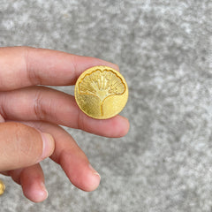 Ginkgo Leaf Fire Paint Seal Head & Handle Set