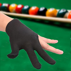 10pcs Embroidered Three Finger Billiards Gloves - Enhanced Grip & Control