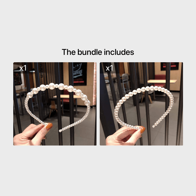 Faux Pearl Hairbands Bridal Hair Hoop Wedding Hair Accessories