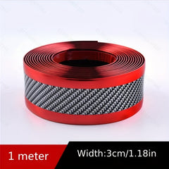 Car Door Sill Protector Rubber Strip Carbon Fiber Bumper Film Sticker