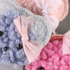 4pcs Plush Bear Hair Accessories Patches Girls Clothing DIY Sewing