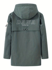 Men's Hooded Windbreaker Jacket Zip Up Coat