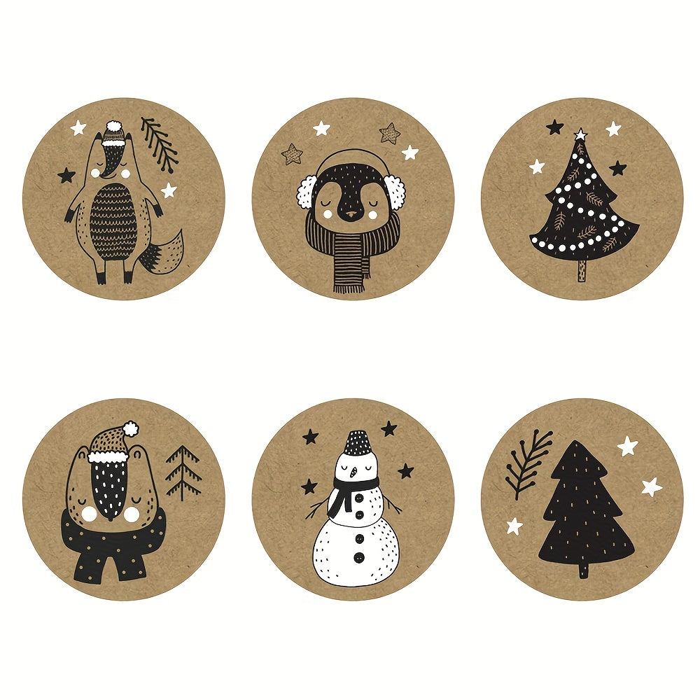 Christmas Theme Seal Labels Stickers - DIY Gift Baking