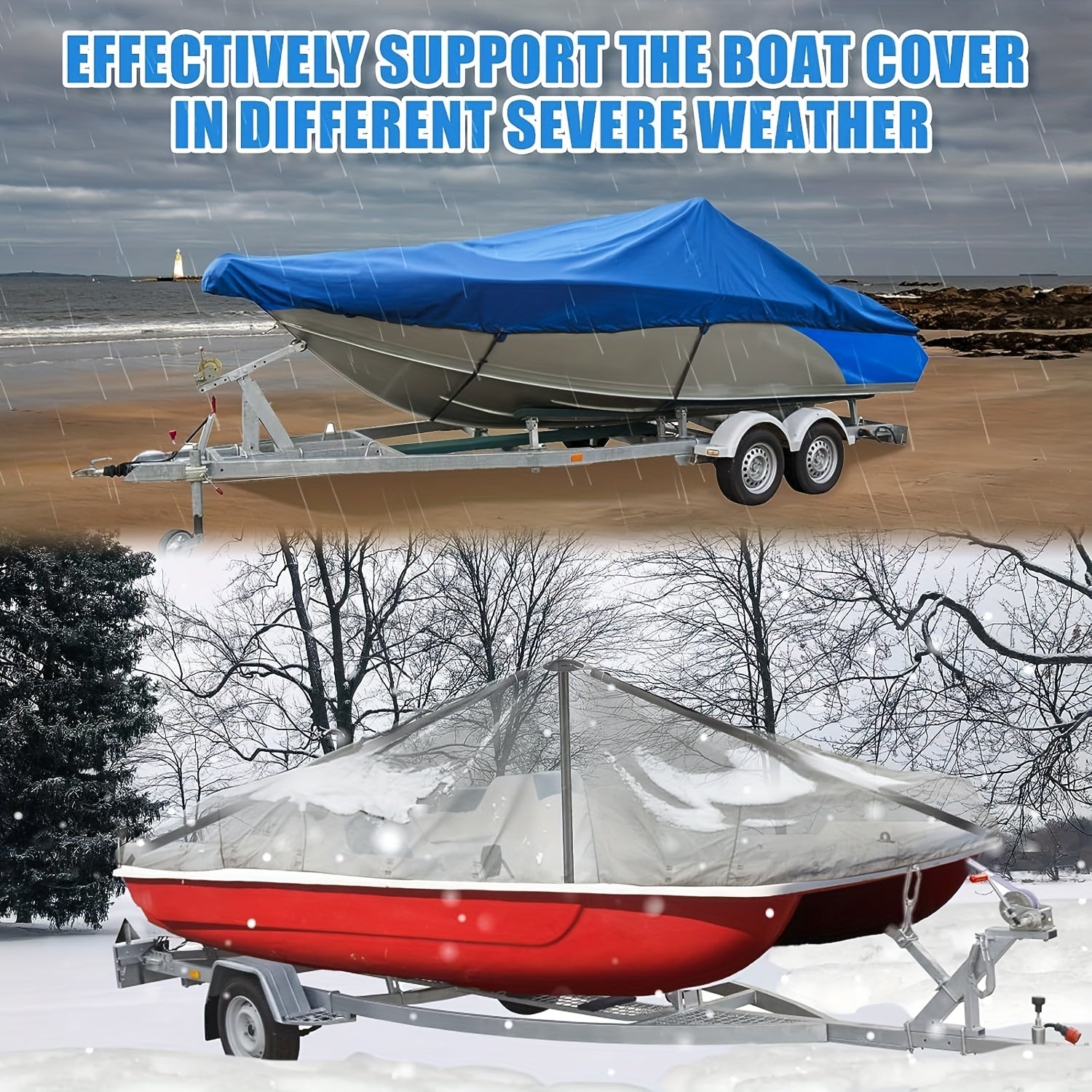 Adjustable Boat Cover Support Poles