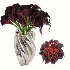 10pcs Real Touch Calla Lily Bouquet for Weddings & Home Decor