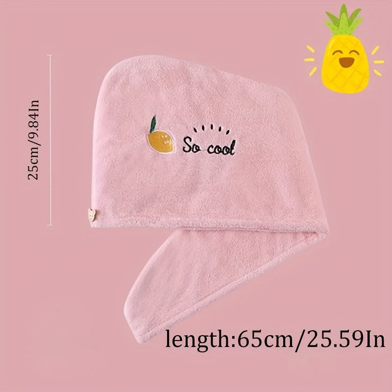Embroidery Hair Drying Cap Thickened Hair Towel