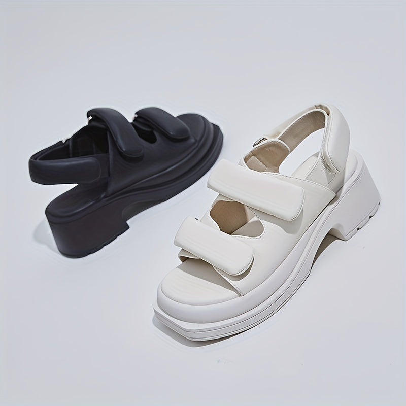 Women's Casual Solid Sports Sandals with Thick Bottom