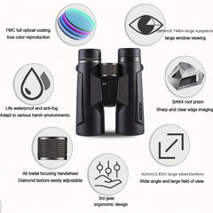 10x42 Bird Watching Binoculars Professional Telescope Camping Gear