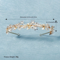 Rhinestone Faux Pearl Headband Alloy Head Hoop Queen Hair Band