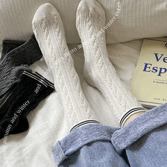 4 Pairs Women's Twist Crew Socks