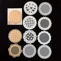 10pcs Hollow Lace Paper Shimmering Glitter DIY Decoration