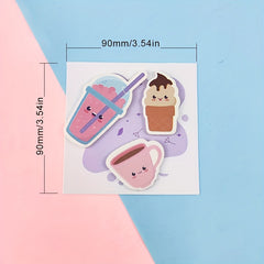 Cartoon Shape Message Stickers - 60 Pieces