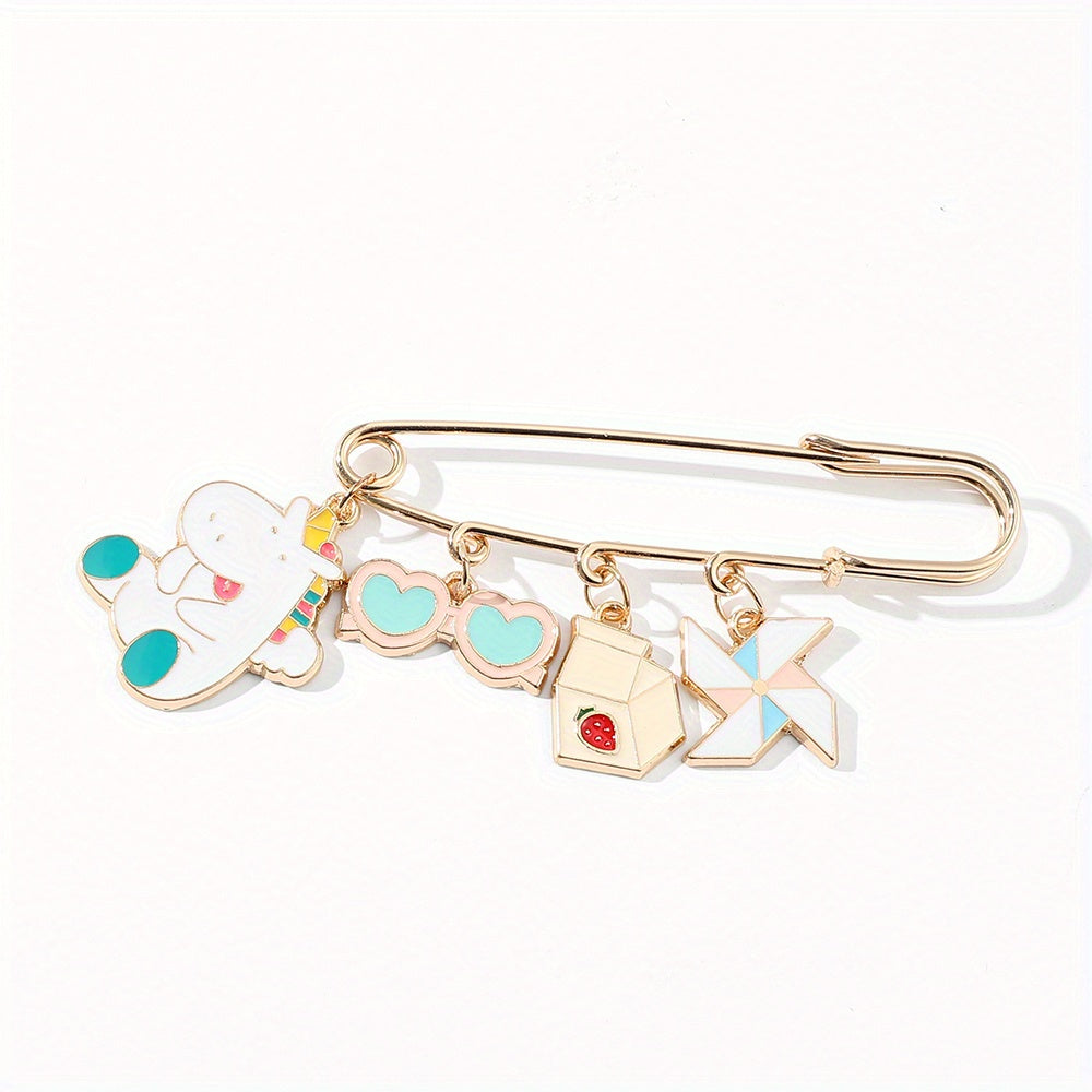 Spaceman Astronaut Clothes Pin Creative Cartoon Rainbow Pony Butterfly Brooch