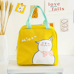 Cartoon Zipper Insulation Bag for Student Office Worker