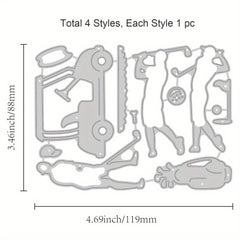 1pc Golf Theme Metal Cutting Dies for DIY Scrapbooking Cards Making
