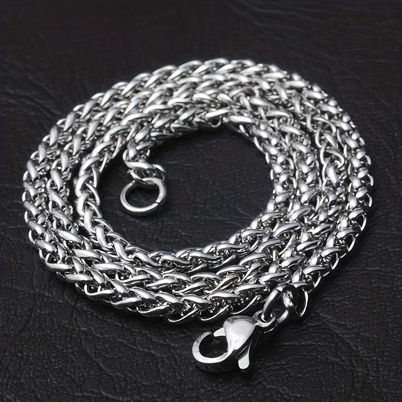 Titanium Steel Flower Basket Necklace for Men and Women