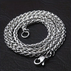 Titanium Steel Flower Basket Necklace for Men and Women
